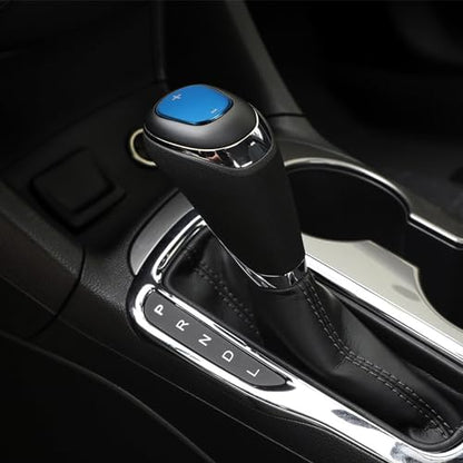 TOMALL Car Gear Shift Knob Cover Compatible with Chevy Equinox 2018-2020 Stainless Steel Shift Panel Trim Gear Lever Cover for Car Interior Center Console Modified Accessories (Blue) - color: Stainless Gear-Blue