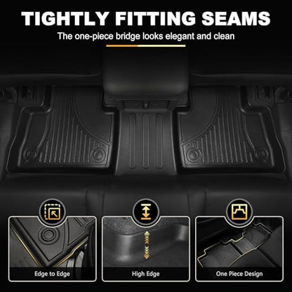 Floor Mats for Mercedes-Benz C300 2015-2021: AOMSAZTO All Weather Floor Mats for Mercedes Benz C Class Sedan Only 1st and 2nd Row - style: 1) for Mercedes Benz C-Class | 2015-2021 | Floot Mats