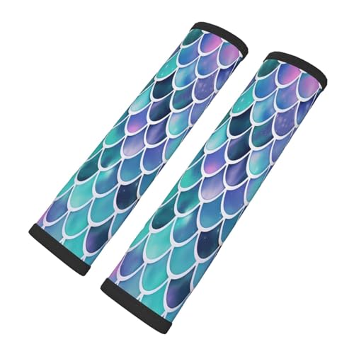 Mermaid 2 PCS Car Seat Belt Pad Cover for Adults, Suitable for Car Seat Belt Backpack Shoulder Bag - color: Mermaid