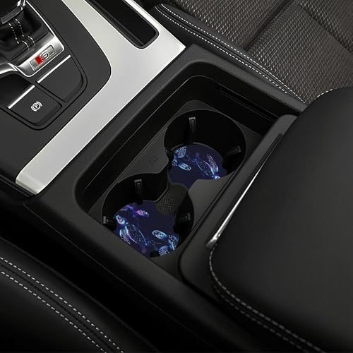 Sea Turtle Steering Wheel Cover - Bule Anti-Slip Breathable Universal 14-15 Inch Car Wheel Cover with 2 Matching Coasters Set for Men Women,Soft Comfort Grip Accessories - color: Sea Turtle