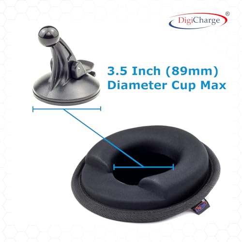 DigiCharge Dashboard Beanbag Suction Holder Base with 89mm Disk for Large 7'' 8'' 10'' GPS Sat Nav Mounts - size: 89mm Disc Diameter
