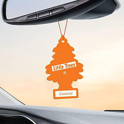 LITTLE TREES Car Air Freshener | Hanging Tree Provides Long Lasting Scent for Auto and Home | 24 Air Fresheners |Coconut - color: Coconut