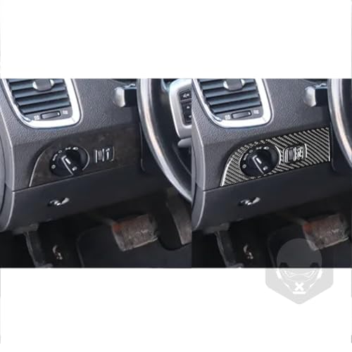 NVCNX Real Premium Carbon Fiber Accessories for Dodge Durango 2011-2020 2012 2013 2014 2015 2016 2017 2018 2019 Car Dash Dashboard Headlight Switch Panel Cover Interior Trim Sticker Decal 4PCs - color: 2011-2020 Dash Headlight Switch Panel Trim