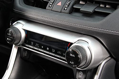 ERIDANUS Auto Accessories Fit for RAV4 2024 2023 2022 2021 2020 2019 Dashboard Ac Switch Panel Button Cover Frame Trim (Matte Silver) ABS 1 PC - color: Matte Silver