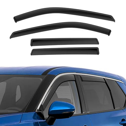 in-Channel Rain Guards Fit for Nissan Rogue 2021 2022 2023 2024 2025 2026, Extra Durable Side Window Deflectors 2021-2026 Rogue Wind Deflectors Rain Guard Black 4 PCS - size: Fit for Nissan Rogue 2021-2026