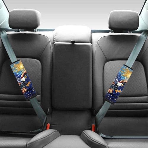 American Eagle Car Seat Belt Cover Soft Car Seatbelt Shoulder Strap Easy to Install Seat Belt Shoulder Strap Covers Fit Most Cars, Truck, Suv, or Van - color: American Eagle