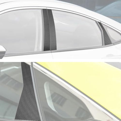 ramuel Door Window B+C Pillar Posts Pre-Cut Trim Kit Compatible with 10th Generation Sedan Honda Civic 2016-2021 Exterior Accessories Anti Scratched Side Window Molding Cover(6pcs,Carbon Fiber)