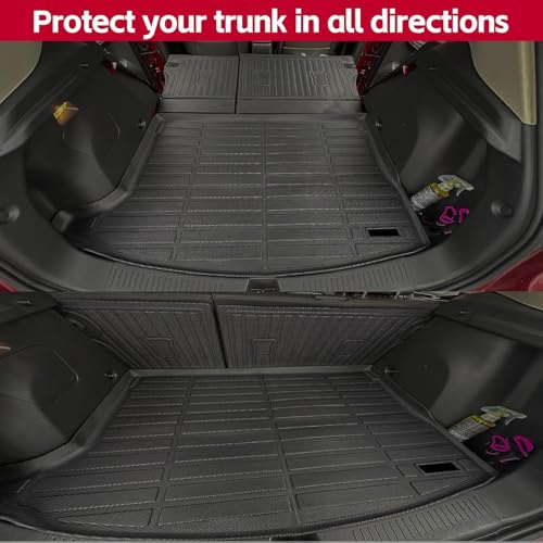 Naibeve Floor Mats for 2020-2025 BMW X6 M/M50i/sDrive40i/xDrive40i G06 - All Weather Custom Fit for BMW X6 Floor Mats & Cargo Mats & Backrest Mat Accessories - size: X6 2020-2025 Full Set