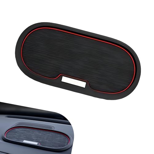 Car Dashboard Anti-Slip Pad, PVC Center Console Storage Mat, 1.8" x 5.9" Washable Design Elliptical Storage Mat, Universal Organizer Mat for Most Vehicles (Black) - color: Black #B