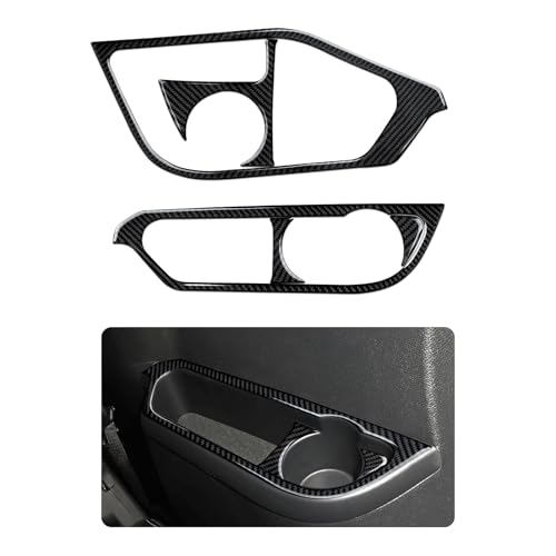 Car Third Cup Holder Sticker Carbon Fiber Decal Interior Trim Cover for Ford Explorer Sport 2010-2019 Accessories - color: Third Cup Holder