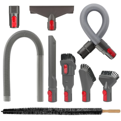 RTop Dryer Vent Cleaner Kit and Attachment Brush Bundle for Dyson Gen 5 V15 V12 V11 V10 V7 V8 Absolute Detect Cyclone Fluffy Mattress Outsize Vacuum Cleaner Accessories Kit Replacement Tools - style: Dryer Hose Bundle Kit Gray