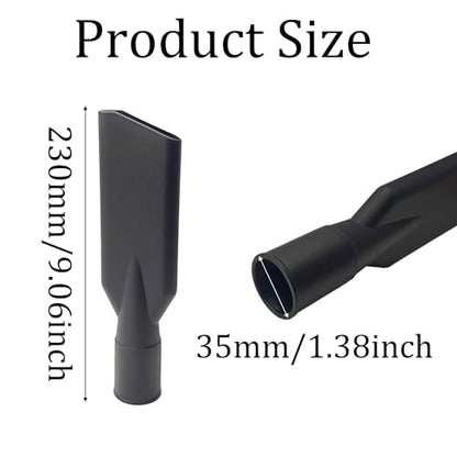 35mm Black Vacuum Crevice Tool, Wide-caliber Plastic Universal Nozzle Attachment for Tight Spaces, Compatible with Standard Hoses for Furniture, Vents, Car Interior Cleaning - style: Wide-caliber