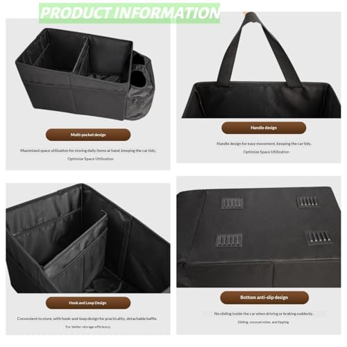 Car Front Seat Organizer for Between Seats, Multi-Compartment Storage Caddy with Dual Cup Holders, Detachable Divider, 600D Oxford Cloth, Road Trip Essentials, Black - size: Double cup holder