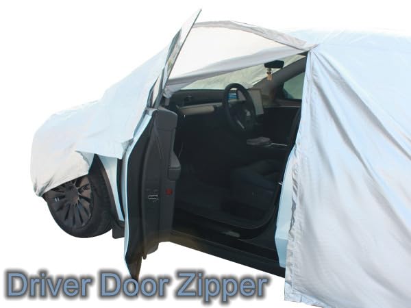 Car Cover Fit for 170-190 inches Length Sedan Waterproof All Weather Outdoor Full Cover Rain Sun UV Protection Driver Side Door Zipper Dirtproof, Scratch Resistant, Breathable, Dustproof - size: 3XL: Fit 170-190 inches Sedan
