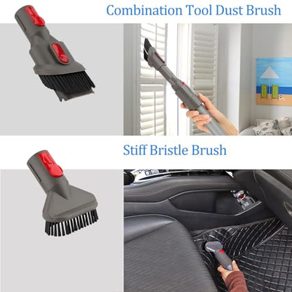 RTop Dryer Vent Cleaner Kit and Attachment Brush Bundle for Dyson Gen 5 V15 V12 V11 V10 V7 V8 Absolute Detect Cyclone Fluffy Mattress Outsize Vacuum Cleaner Accessories Kit Replacement Tools - style: Dryer Hose Bundle Kit Gray