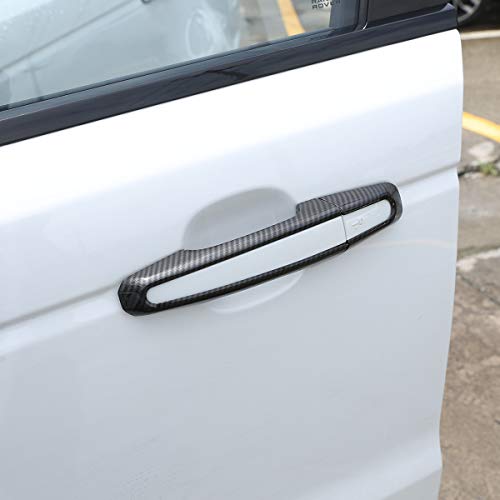For Jaguar XE XF F-Pace E-Pace X761 Car ABS Carbon Fiber Style Exterior Door Handle Cover Trim For Land Rover Range Rover Sport Vogue Evoque Discovery Sport Discovery 5