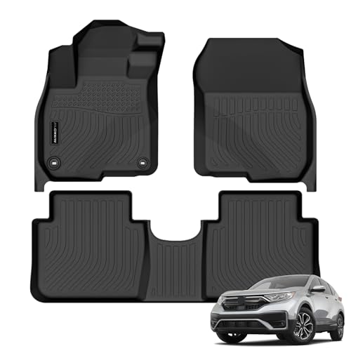 Auxko All Weather Floor Mats Fit for Honda CR-V 2017-2022 TPE Liners Accessories All Season Guard Odorless Anti-Slip Floor Mats for Honda CRV 2022 2021 2020 2019 2018 2017 Black - size: crv|2017-2022|floor mats