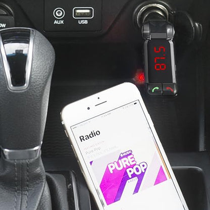Bracketron Roadtripper Bluetooth Enabled FM Transmitter Connect Phone Audio to Cars Trucks RVs Buses Boats Radio Speakers