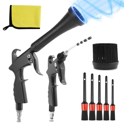 HANDY Tornado Car Cleaning Gun with Rubber Guard and Brass Adjustable Air Flow Nozzle Air Gun for Compressor Pneumatic Tool for Dust Cleaning Car Detailing - color: Hose Payment