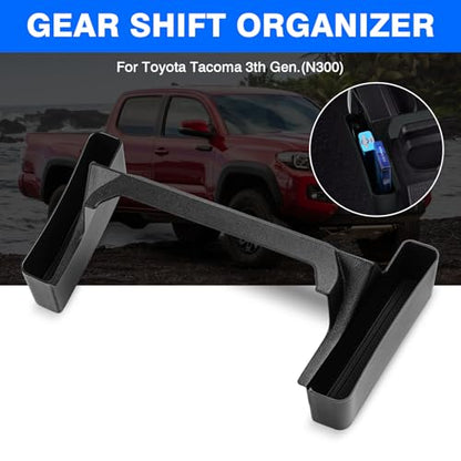 Autorder Gear Shift Organizer for 2016-2020 2021 2022 2023 Toyota Tacoma Accessories Center Console Organizer Gear Shift Organizer Insert Tray with Anti-Slip Mat - size: 2016-2023 Tacoma