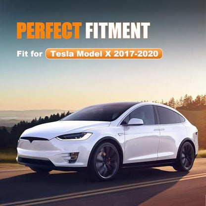 Side Mirror Cover Compatible with Tesla Model X 2017-2020, Mirror Cover Cap Trim (Gloss Black) - color: Gloss Black