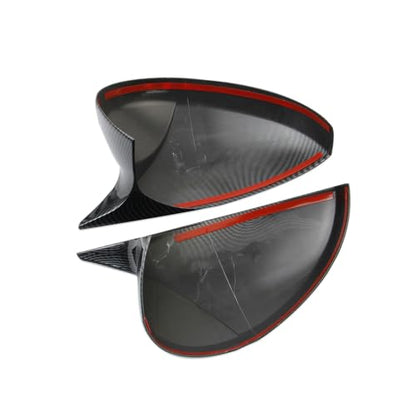 Carbon Fiber Style Side Rearview Mirror Guard Cover Molding Trim for 2023-2026 Acura Integra (mirror cover-for without signal)