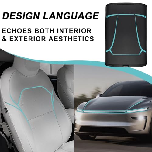BestEvMod Center Console Armrest Pad Cover Compatible with Tesla Model Y Juniper 2026 2025 Extra Soft Microfiber Vegan Leather Protector Seat Armrest Cover OEM Style (Black) - color: Black-Regular, size: Juniper