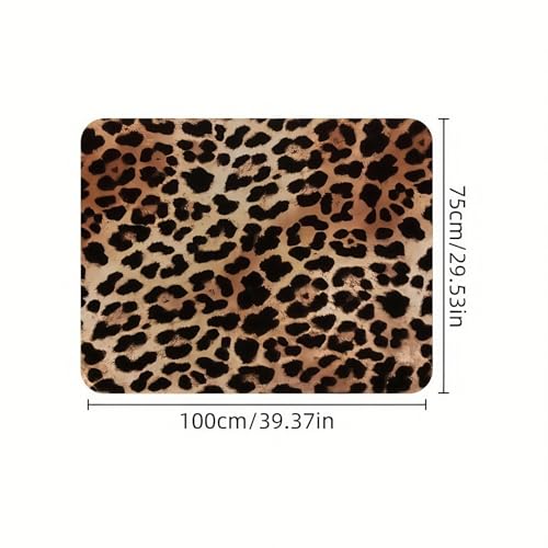 Universal Car Trunk Mat 29" x 39", Brown Leopard Print All Weather Trunk Protection Cargo Liner, Durable Cargo Mat Rear Trunk Liner, Stylish Vehicle Interior Accessories Suitable for Most Car Models - color: Leopard Print