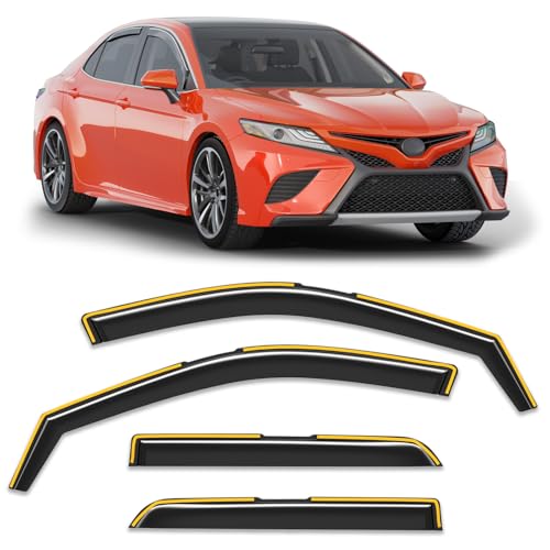 in-Channel Window Rain Guards Fit for Toyota Camry 2018 2019 2020 2021 2022 2023 2024 Low Profile Rain Guard Side Window Deflectors Window Visor Vent Visors Vent Shades Car Accessories - size: Fit for 2018-2024 Toyota Camry
