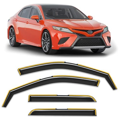 in-Channel Window Rain Guards Fit for Toyota Camry 2018 2019 2020 2021 2022 2023 2024 Low Profile Rain Guard Side Window Deflectors Window Visor Vent Visors Vent Shades Car Accessories - size: Fit for 2018-2024 Toyota Camry