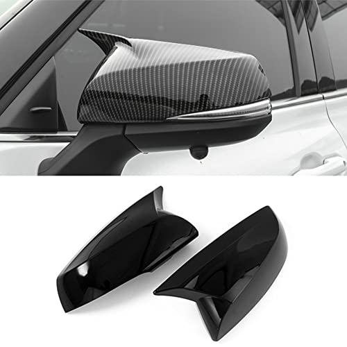 LEXLEY Glossy Black Door Mirror Covers,Horn Style Rearview Side Mirror Cover Cap Compatible with Toyota Highlander 2020 2021 2022 2023 2024 2025 2026-Piano black - color: Piano Black