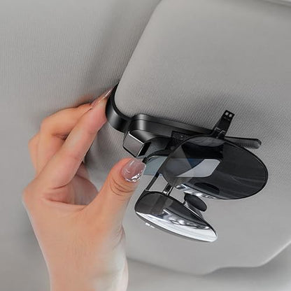 Amooca 1PCS One-Handed Operation Car Visor Sunglass Holder Clip - ABS Material, Universal Fit for Car/SUV/Truck, Durable Interior Car Accessories