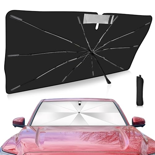 Windshield Sun Shade Umbrella Custom Fit for Toyota Tacoma 2016-2026 Foldable UV Protection Car Cover, Emergency Rain Shield & Dashboard Protector - Durable Auto Accessory - size: For Toyota Tacoma 2016+
