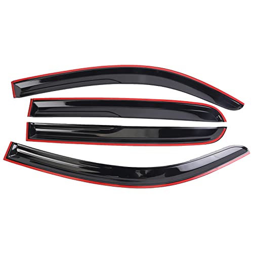 Tape-On Window Visors Deflectors Rain Guards 4 Piece Set ‎Compatible with 2004-2009 Toyota Sienna 94153 - size: 2004-2009 Toyota Sienna