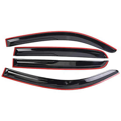 Tape-On Window Visors Deflectors Rain Guards 4 Piece Set ‎Compatible with 2004-2009 Toyota Sienna 94153 - size: 2004-2009 Toyota Sienna