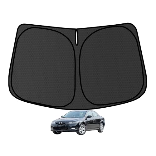 Customized Windshield Sun Shade for Mazda6 2014-2021 Blocks UV Rays Accessories,1:1 Tailored Foldable Thickened Wear-Resistant Front Window Sunshade Visor,Keeps Your Car Cooler - size: FOR Mazda6 2014-2021