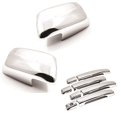 Combo Chrome Full Mirror Covers+Chrome Door Handle for Nissan Frontier