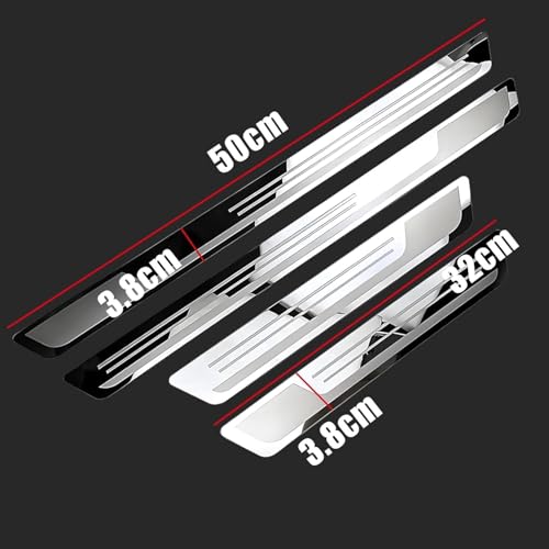 4 Pcs Stainless Steel Car Door Sill Strip for 2025 2026 Toyota Camry, Waterproof Doorctor Car Door Sill Protector Stickers, Car Door Kick Plates