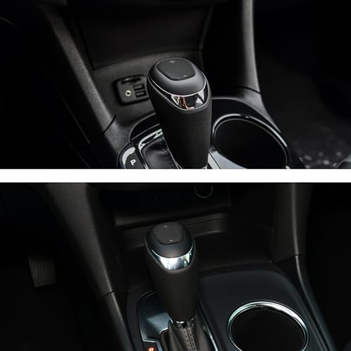 TOMALL Stainless Steel Car Gear Shift Knob Cover Compatible with Chevy Equinox 2018-2020 Shift Panel Trim Gear Lever Cover for Car Interior Car Accessories (Black Brushed) - color: Stainless Gear-Black Brushed