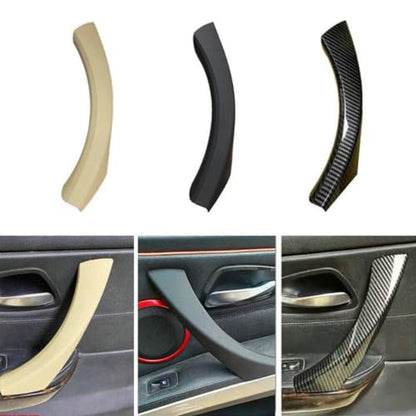 6Pcs/Set Carbon Fiber ABS Inner Interior Door Panel Pull Handle Cover for BMW E90 325i 328i 335i 330i 2006 2007 2008 2009 2010 2011 (Black) - color: Black