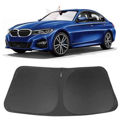 Windshield Sun Shade Custom Fit for 2013 2014 2015 2016 2017 2018 BMW 3 Series/F30/F31/F80/M3 Accessories Foldable Sunshade Sun Blocker Protect Car from Sun Rays & Heat Damage Keep Car Cooler - size: Fit 3s /F30/F31/F80/M3 2013-2018
