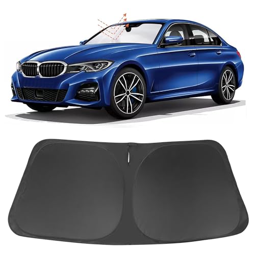 Windshield Sun Shade Custom Fit for 2013 2014 2015 2016 2017 2018 BMW 3 Series/F30/F31/F80/M3 Accessories Foldable Sunshade Sun Blocker Protect Car from Sun Rays & Heat Damage Keep Car Cooler - size: Fit 3s /F30/F31/F80/M3 2013-2018