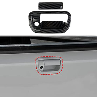 crosselec Carbon Fiber Trunk Rear Door Handle Trim Cover for 2017-2024 Honda Ridgeline