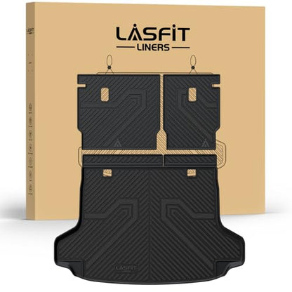 LASFIT Cargo Mat with Backrest Mat for Honda HRV 2023-2026 & for Acura ADX 2025-2026, All Weather TPE Custom Fit Trunk Mat Cargo Liner with Seatback Mat Accessories, Black - style: 6）For Honda HR-V | 2023-2026 | Trunk Mat