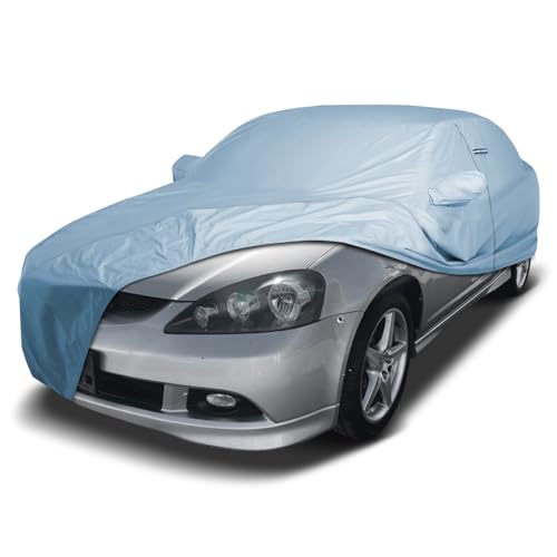 iCarCover Fits [2002-2006 Acura RSX with Wing] Premium Custom Car Cover Waterproof All Weather Resistant Outdoor Indoor Sun Snow Storm UV Protection Form-Fit Padded Cover with Straps - color: Sky Gray, size: 2. Acura RSX with Wing 2002-2006