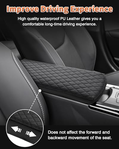 Shademax Custom for 2023 2024 2025 2026 Toyota Prius Center Console Cover Armrest Cover Cushion Pad Cover 2025 Prius XW60 5th Accessories Middle Console Arm Rest Protector PU Leather Anti-Scratch - size: for 2023-2026 Toyota Prius