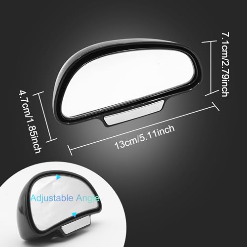 Blind Spot Mirror Adjustable 360 Degree Car Side Mirror, HD Glass Rear View Exterior Accessories Frame Thickness Less than 5MM for Car SUV (single mirror right) - style: single mirror right