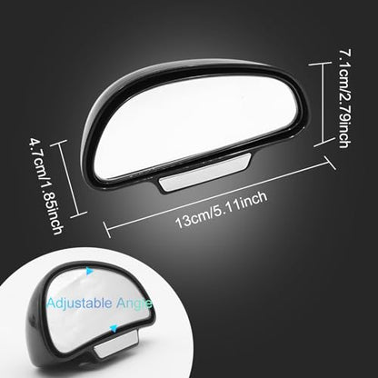 Blind Spot Mirror Adjustable 360 Degree Car Side Mirror, HD Glass Rear View Exterior Accessories Frame Thickness Less than 5MM for Car SUV (single mirror right) - style: single mirror right