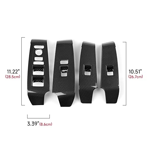 Car Window Lift Control Switch Decals for 2022 2023 2024 2025 Honda Civic 11th Gen Accessories ABS Carbon Fiber Interior Stickers - color: Window Lift Control