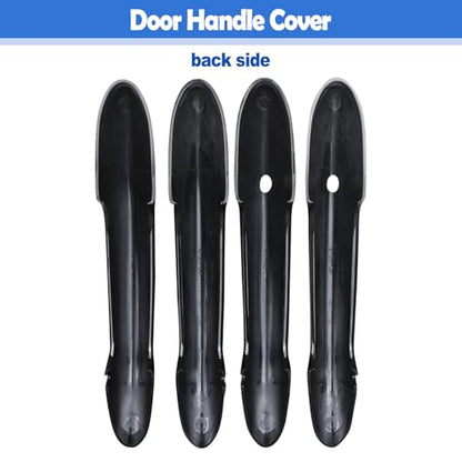 Osompar 4PCS Door Handle Cover Trim Piano Black Compatible with Mini Cooper F55 F60 w/Comfort Access (w/Push Button) - color: Black